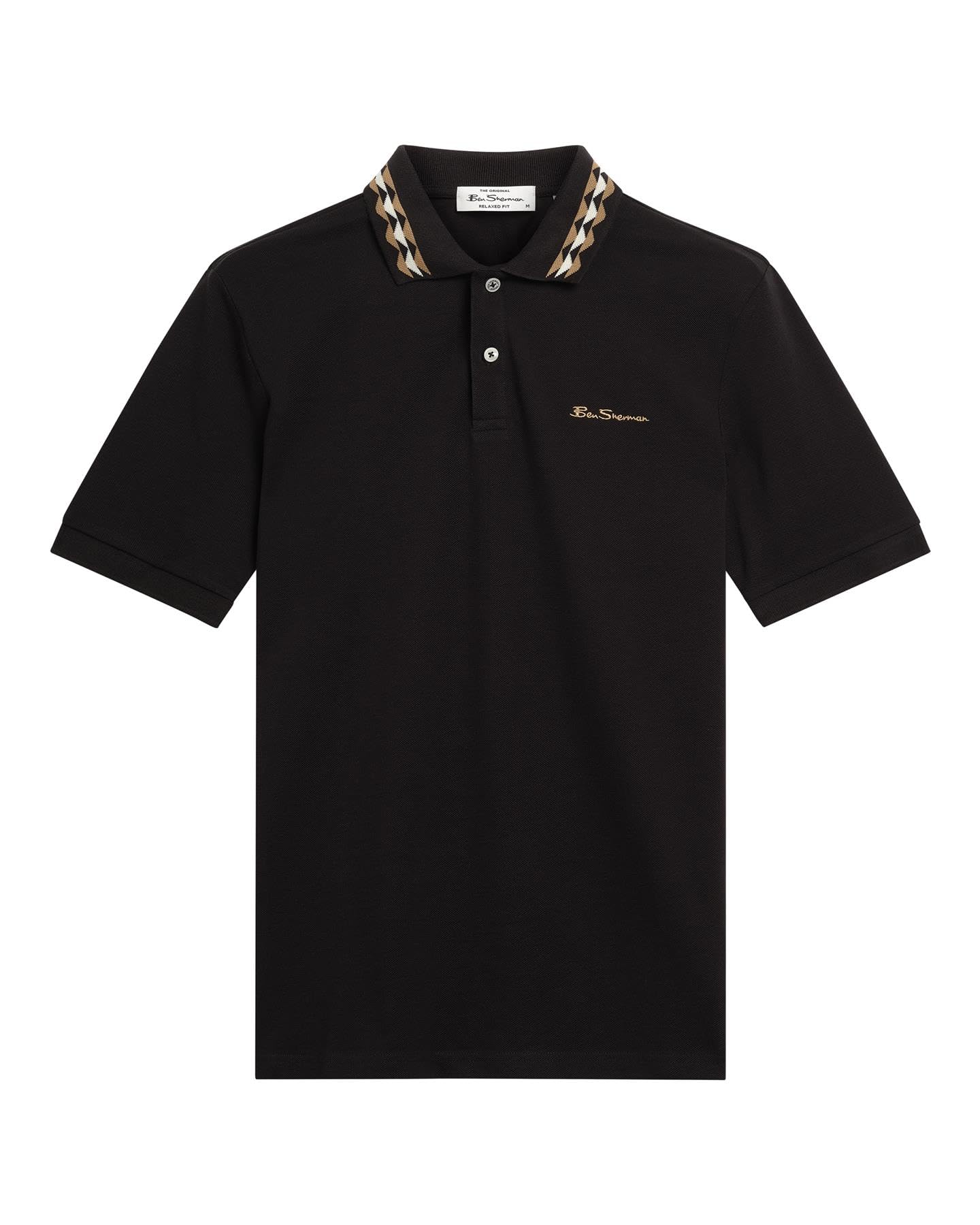 Ben Sherman Mens Collar Interest Big & Tall Short Sleeve Polo Shirt