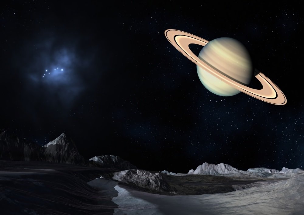 Amazon.co.jp: 絵画風 壁紙ポスター （はがせるシール式） 土星 銀河系