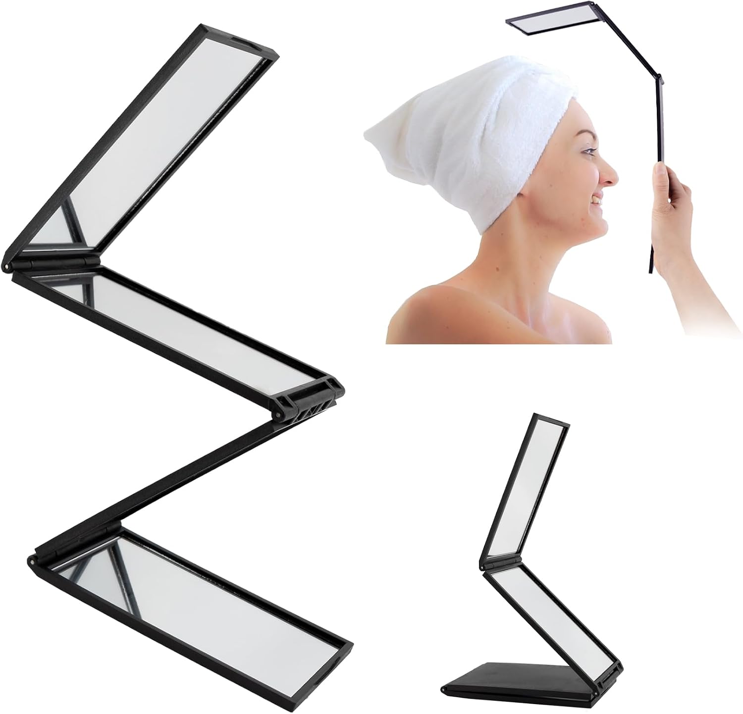 Foldable Makeup Mirror Multi Angle Folding 4 Way Mirrors
