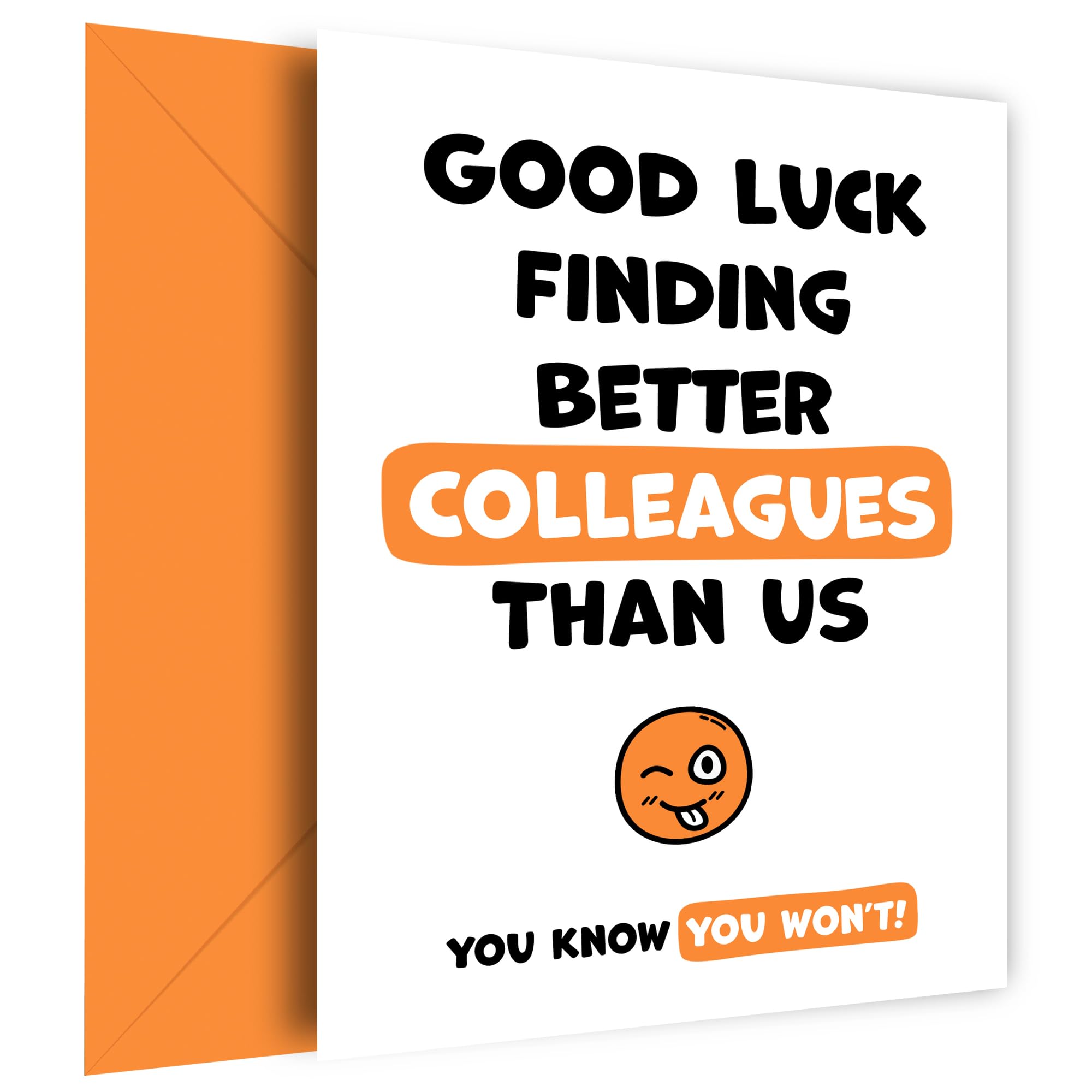 Hey Chimp Funny Leaving Card for New Job - Good Luck Finding Better Colleagues Than Us - Sorry You're Leaving Cards for Work Bestie, Boss or Colleague