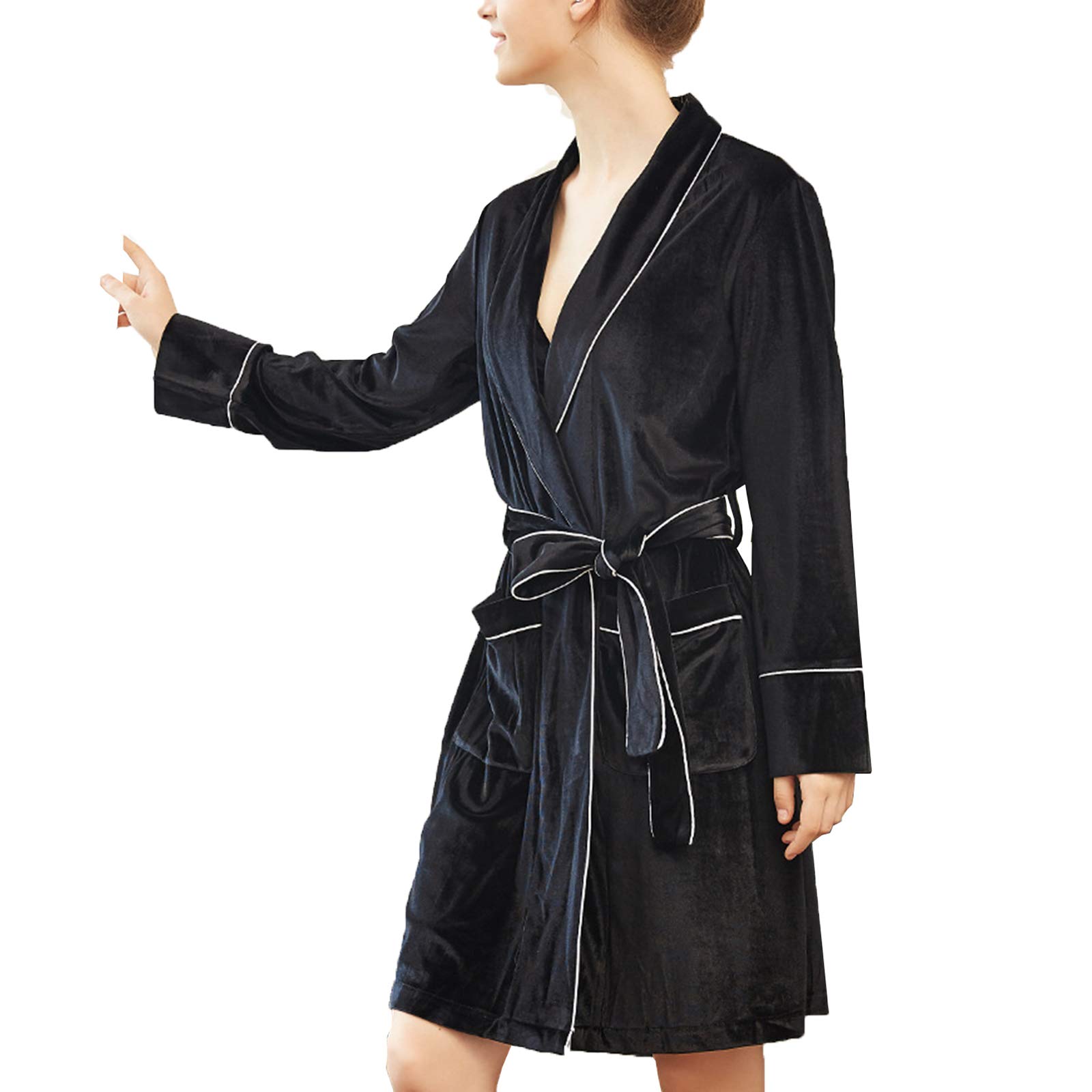 Peignoir velours femme chic et chaud pour des matins cocooning réussis