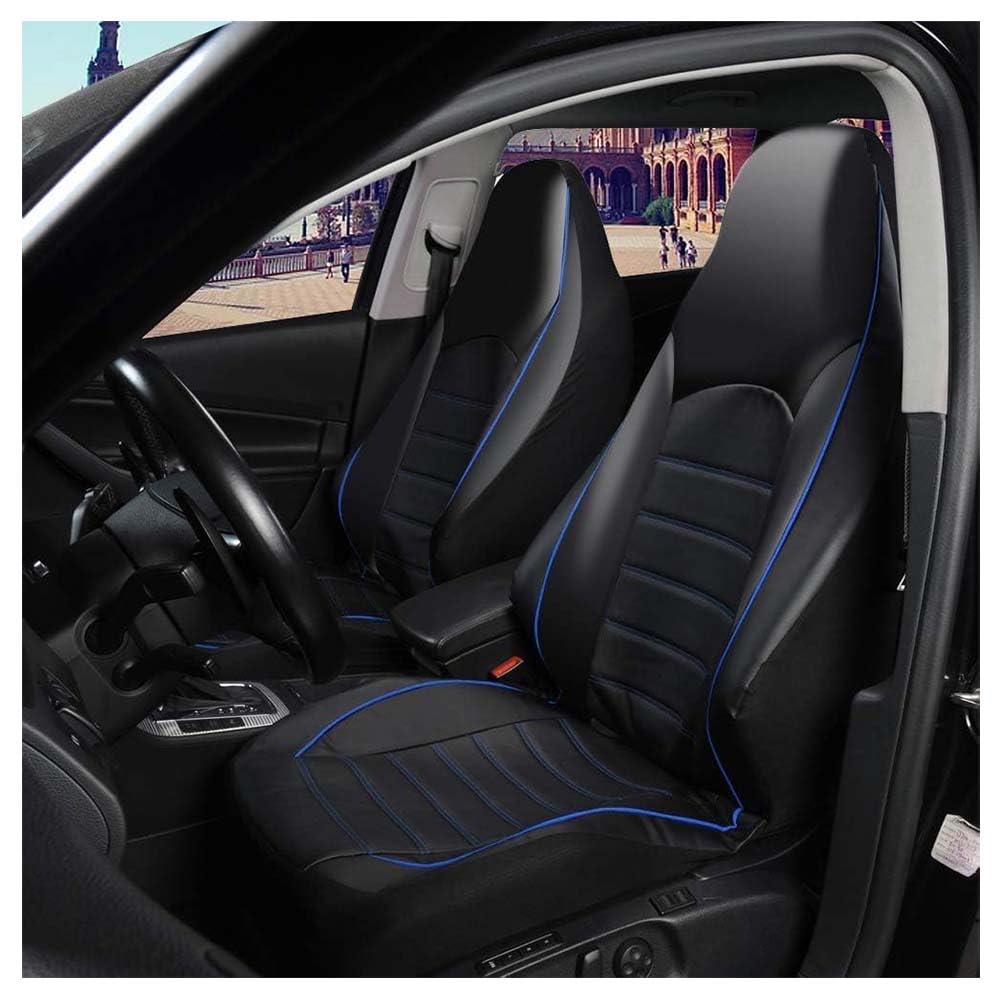 2 Stück Auto-Sitzbezug für Jeep Wrangler 2000-2015, Auto Sitzbezüge Fahrer und Beifahre Set Autositzbezüge, Mit Hoher Rückenlehne Und Schalensitzbezug,B/Blue