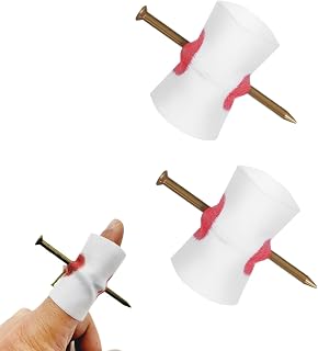 2 PCS Nail Through Finger Scary Prank Toys Pranks Props Nail Trick Prank Tool for Party Fun,Halloween