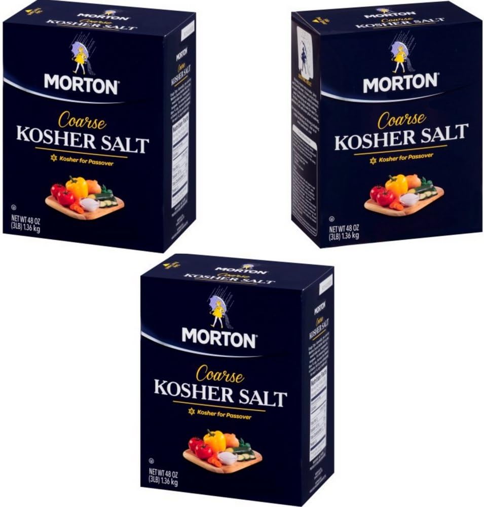 Morton Salt Kosher Salt, 3 lbs, Pack of 3