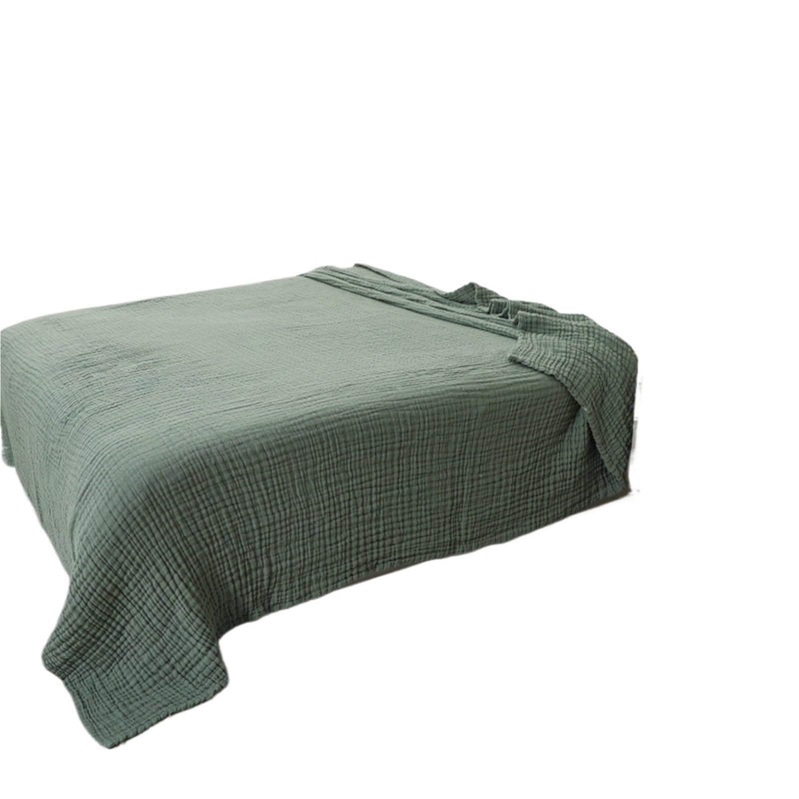 FIgpmwld Cotton Muslin Throw Blanket 6 Gauze Layers Multicolor Multiple Sizes(Color5,130x150cm)