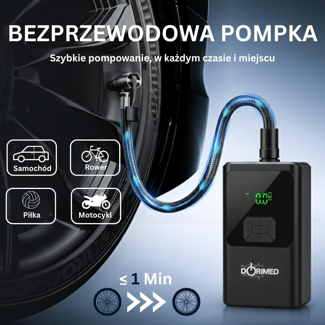 Wielofunkcyjny wzmacniacz akumulatora samochodowego, rozrusznik akumulatora 12 V, benzyna i olej napędowy, sprężarka powietrza, pompowanie opon, szybka ładowarka, oświetlenie LED i SOS, wyświetlacz