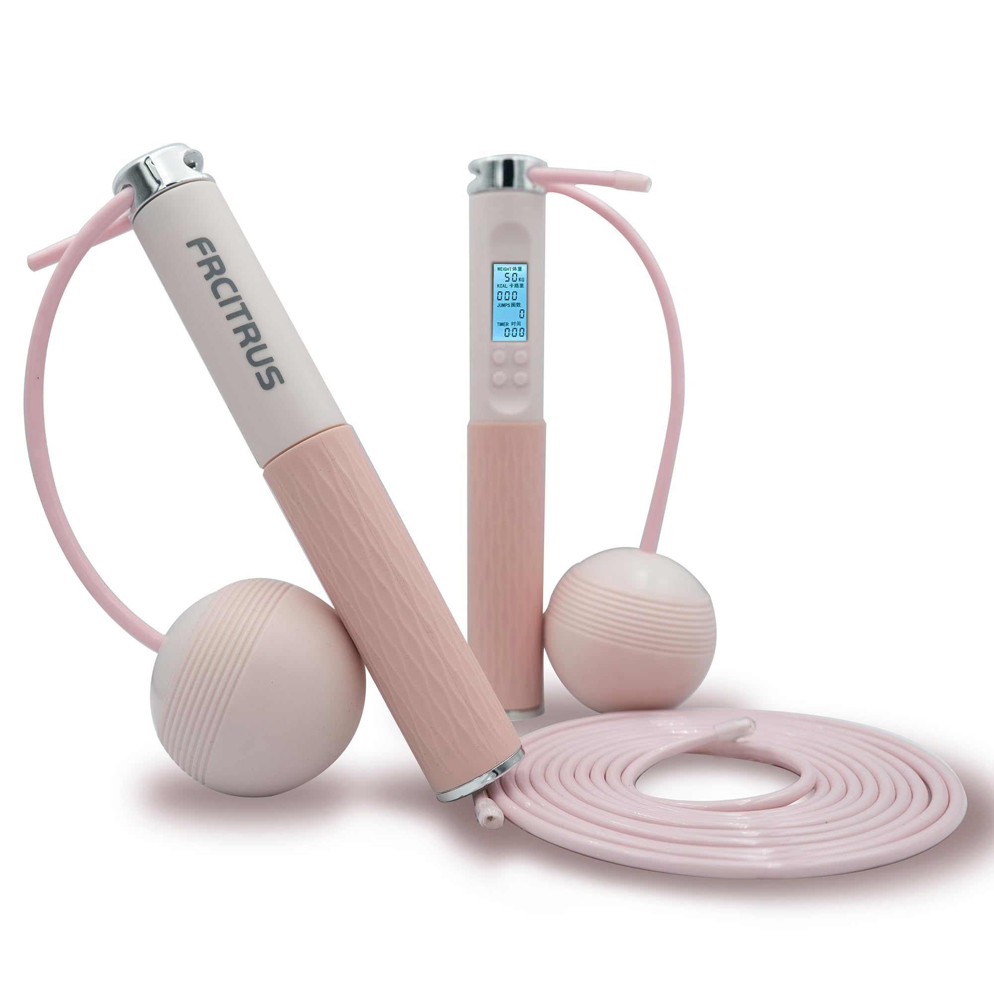 Cordless Jump Rope With Counting Screen, Length And Weight Can Be Adjusted, it feels better in the hand. This Weighted Jump Rope For Home And Office Workouts - Ideal For Men, Women, And Kids! Frcitrus…
