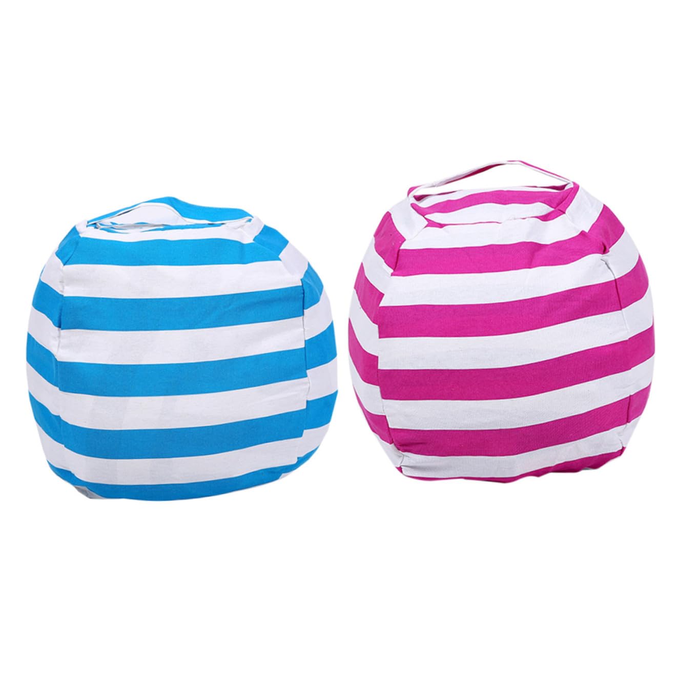 Large Size Stripes Plush Toy Storage Bag for Boys and Girls Sofa Cushion with Zipper