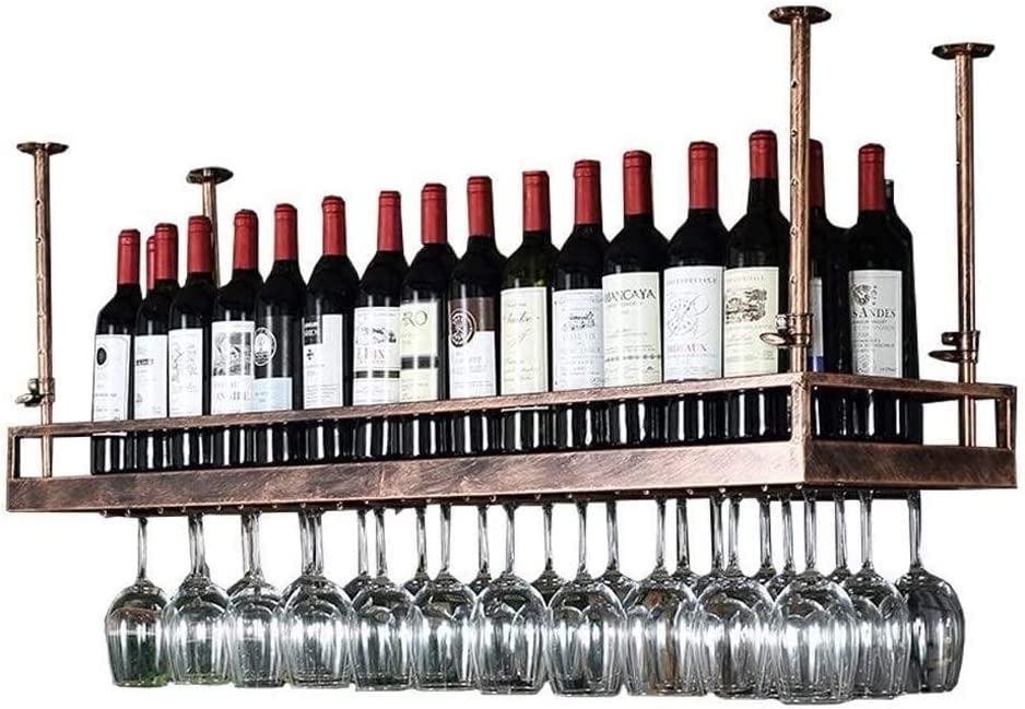 Présentoir de décoration pour bars et restaurants avec porte-bouteilles suspendu