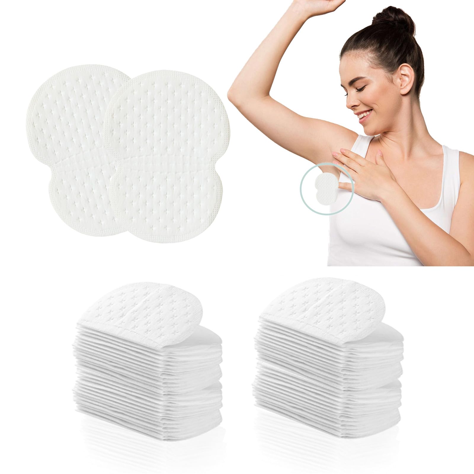 100 Stück Achselpads Selbstklebend - Anti-Schweiß Pads Für Damen & Herren, Saugfähig, Einzeln Verpackt