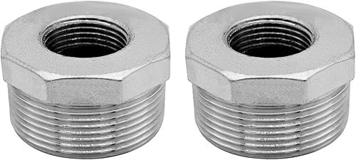 Miniatura 4 de Adaptador de acero inoxidable de 2 pulgadas macho NPT a 34 pulgadas hembra NPT reductor hexagonal adaptador de montaje de tubería (paquete de 1)