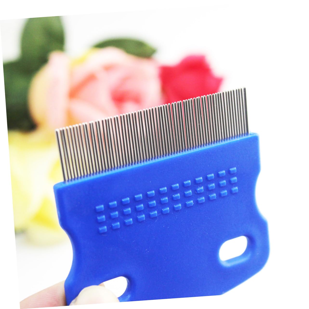 HOLIDYOYO Stainless Steel Pet Comb for Grooming Fine Toothed Comb for Cats and Dogs Gentle and Hair Removal Without Chemicals for All Pet