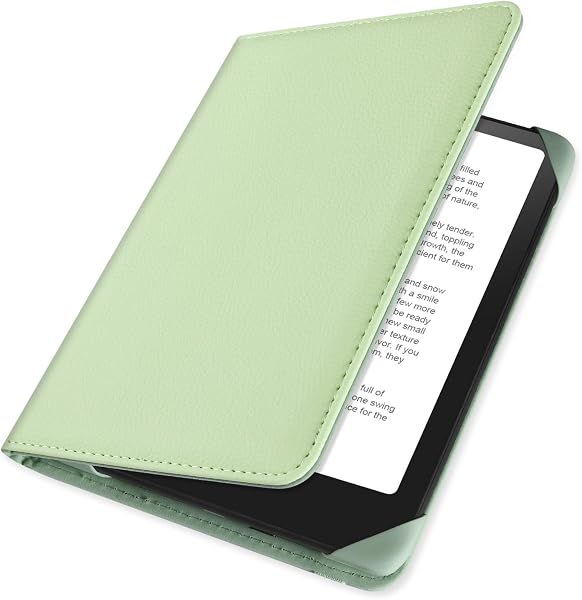 HoYiXi Universal Case for 6 inch Kindle eReader Compatible with Paperwhite(2025/2018)/PocketBook and Tolino/Kobo Clara HD,6" eReader Protective Case Cover Elastic rope,Green - 3