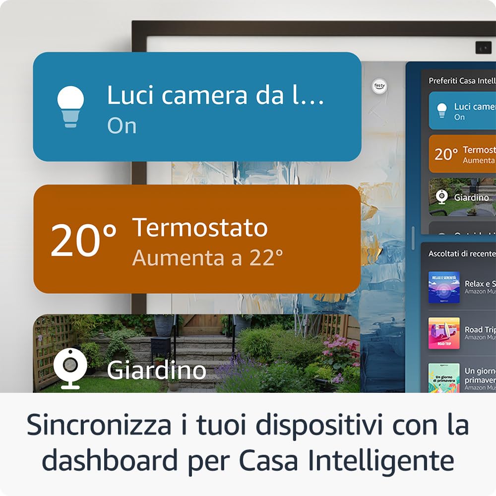 Amazon Echo Show 21 | Fantastico schermo intelligente HD da 21” con Fire TV integrata, con Alexa, audio potente e dinamico e streaming HD immersivo