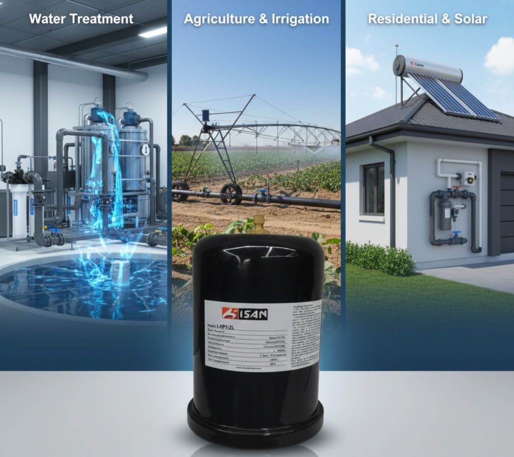 KISAN 2 Litters Water Pressure Tank (0.53 Gallon) Pressure Tank for Water Pressure Pump | 8 Bar Max Pressure | Carbon Steel | 1/2 inch Connection | 5 Bar | 73 PSI 3