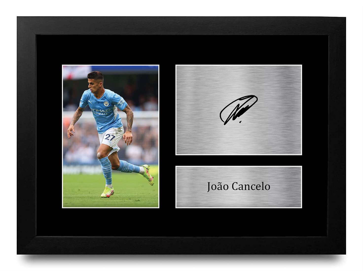 HWC Trading FR A4 Joao Cancelo Gifts Printed Signed Autograph Picture for Football Fans and Supporters - A4 Framed