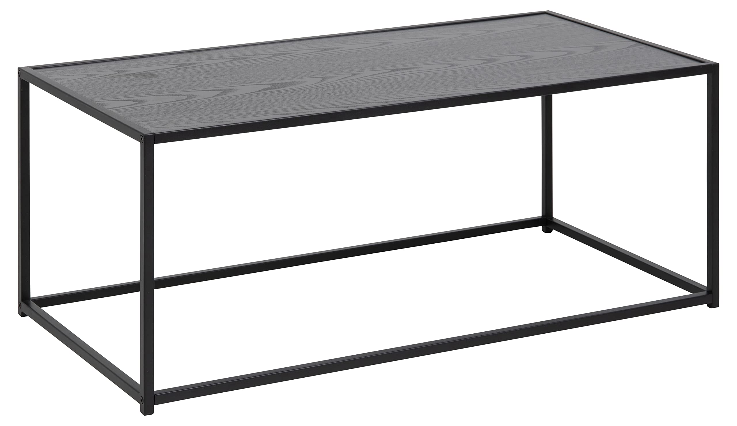 Table basse Seaford Emob structure métal noir plateau épuré 100cm