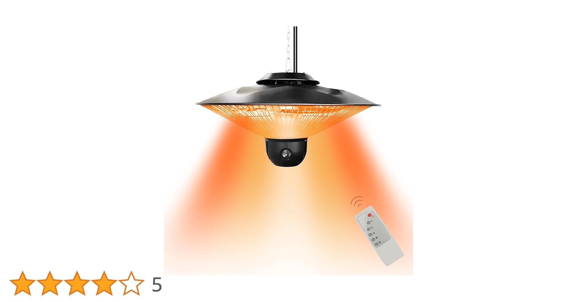 Amazon | ハロゲンヒーター 600W/900W/1500W 赤外線ヒーター 吊り下げ