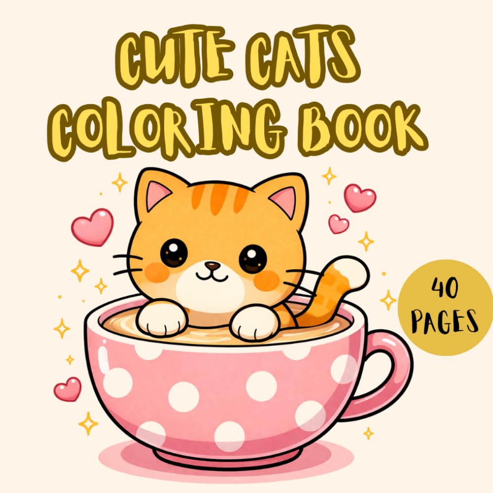 CUTE CATS COLORING BOOK (LUCY'S CUTE COLORING BOOKS)