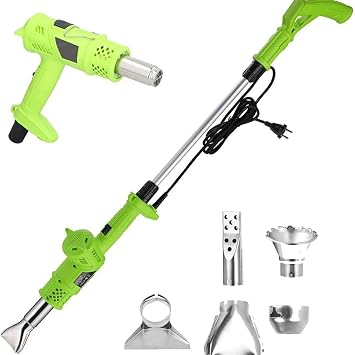 3 in 1 Electric Weed Burner, Electric Thermal Weeding Stick, BBQ Igniter, Weed Burner Killer, Up to 650C, Garden Weeder Tool, with 5 Nozzles, 2000W