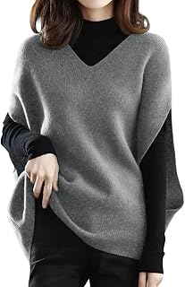 [Ladyangel] ニットベスト レディース トップス Vネック ドロップショルダー 重ね着 ゆる感 ゆったり 柔らかい 暖かい 無地 体型カバー オーバーサイズ プルオーバー カジュアル 秋冬 ６色