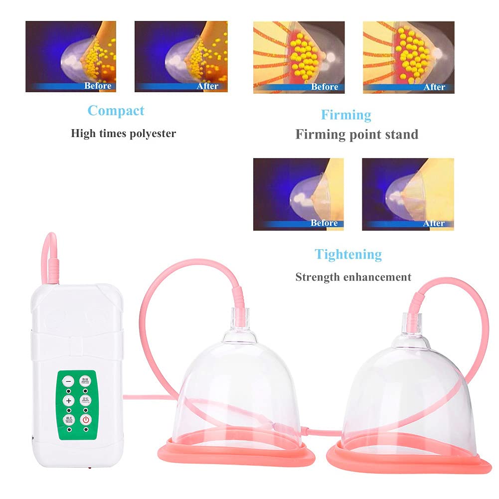 Appareil de massage de poitrine électrique, machine à expansion de poitrine, machine d'agrandissement de poitrine sous vide avec charge USB pour femme (tasse moyenne AB)