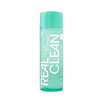 Real Techniques Real Clean In-The-Clear Eye Makeup Remover, Gentle Liquid Makeup Remover, Skin Repair Ingredients, Hyaluronic Acid & Vitamin C, Vegan & Cruelty-Free, 4 fl.oz./110 mL Bottle