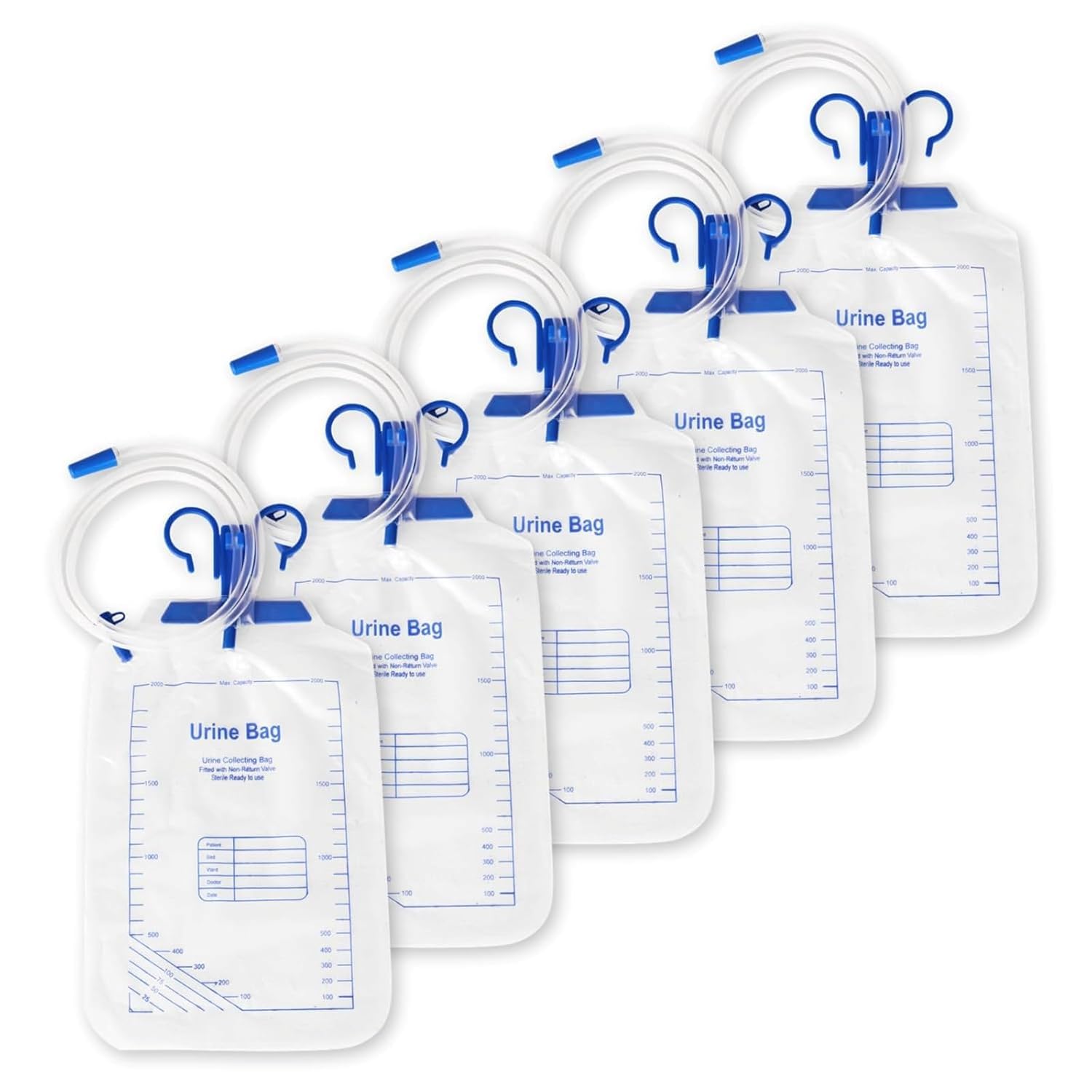 Urine Collection Bag 2000 ml | Urinary Drainage Bag with Non Return Valve | Medical Grade Leak Proof Urine Bag | Catheter Urine Collection Bag with Long Tube & Drain Valve for Hospital, Home Care & Bedridden Patients | Anti-Reflux Valve, Leak-Proof Design, Sterile EO Ready, Accurate Measurement, Medical Grade-image-37