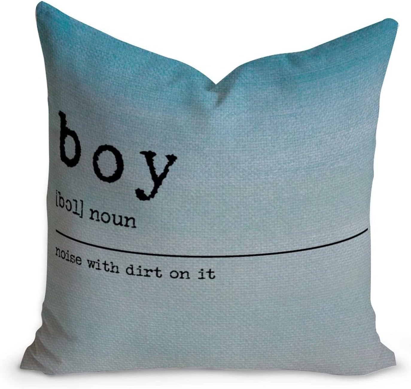 Cheyan Canvas Soft Decorative 12"×12" Square Boy Definition Quotes Throw Pillow Covers Set Cushion Case for Sofa Bedroom Car, Throw Pillowcases