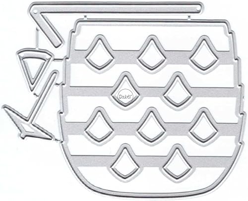 Miniatura 4 de DzIxY Troqueles de corte de metal para copa de vino tinto para kit de fabricación de tarjetas, troqueles de papel en relieve, plantillas de máquina