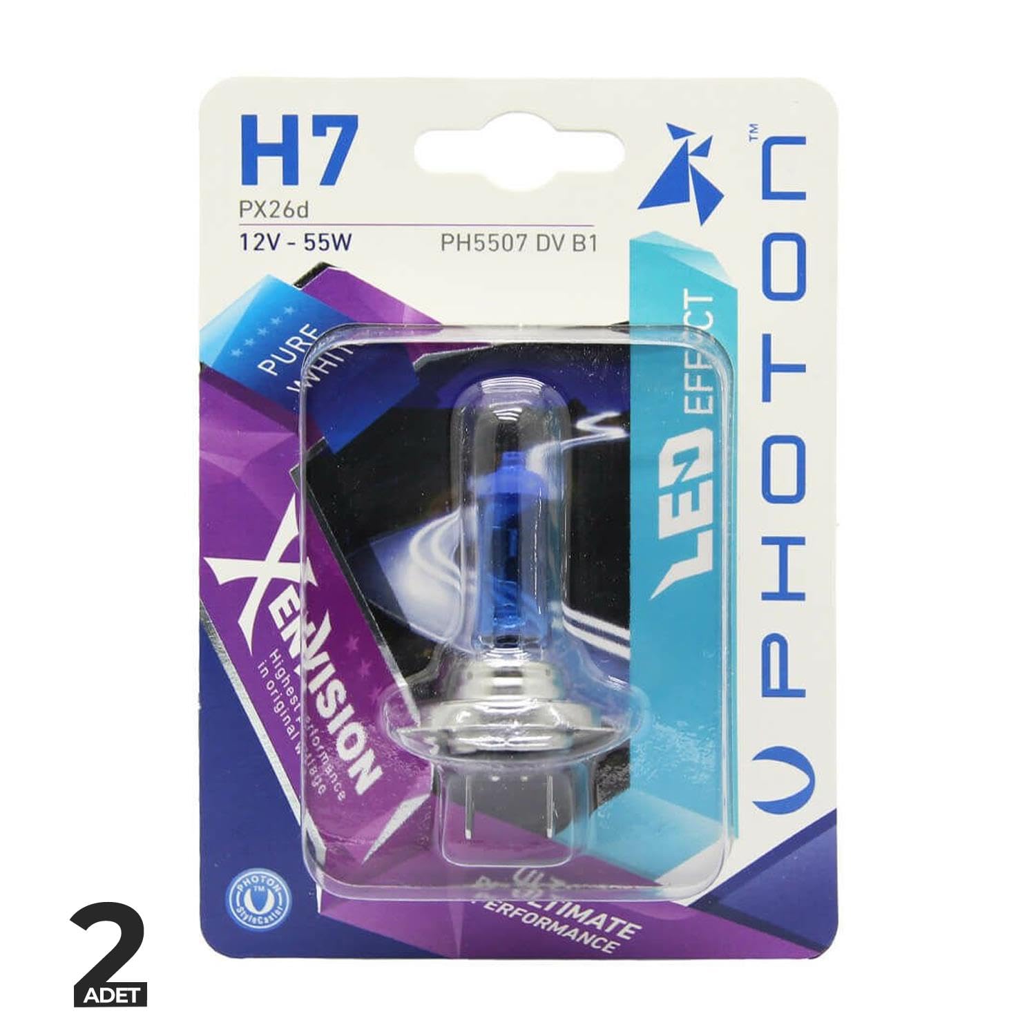Photon Diamond Xen Vision 12V Beyaz Ampul H7