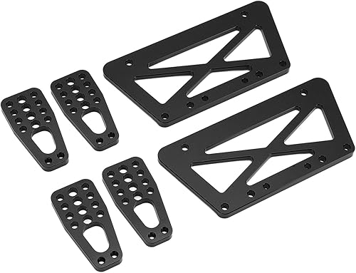 Miniatura 6 de Juego de placas de elevación de chasis RC, juego de placas de elevación de chasis duradero para AXIAL SCX10 para automóvil RC 110 (negro)