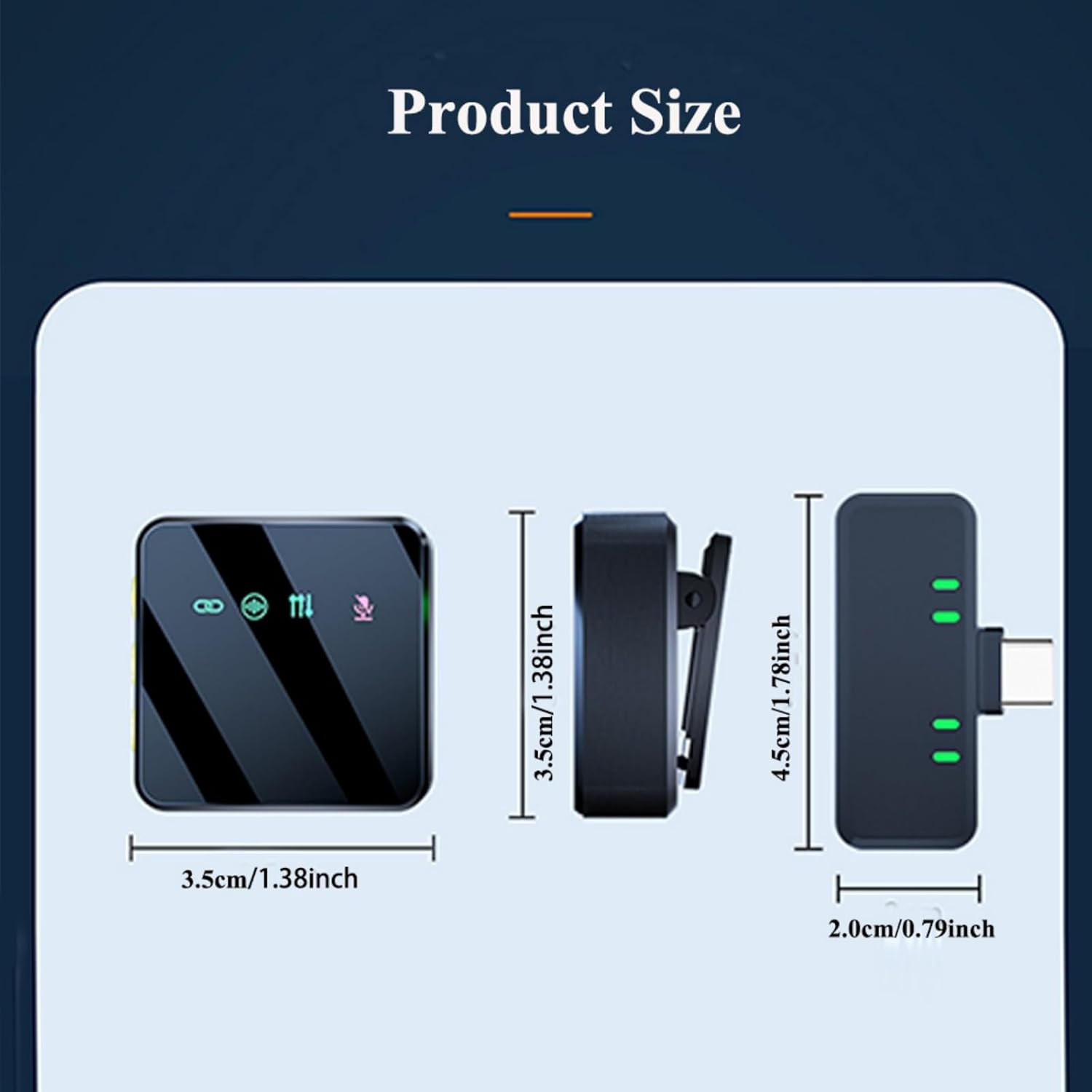 4-in-1 Wireless Lavalier Microphone System with Noise Cancellation, UHF Transmission, 12H Battery for iPhone/Android– Ideal for Podcasting, Interviews & Group Recordings