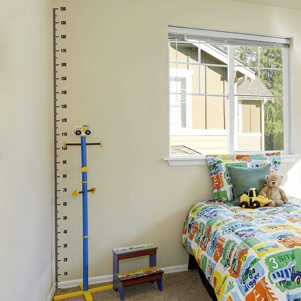 Hauteur Mesure Stickers, Toise murale pour enfants, Autocollant Murale avec, Autocollants muraux imperméables à décoller et à coller - Amovibles - Pour chambre d'enfant, chambre à coucher, salon