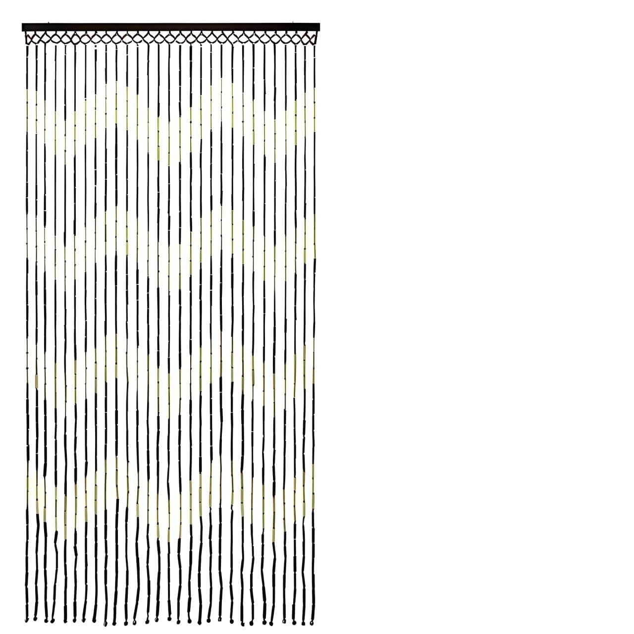 Sizi Natural Wood Bamboo Beaded Curtain Wooden Bead Door Curtain Screen Boho Decorative Window For Doorway Room Divider Kitchen Entryway Party Hanging Beads Décor 180X90 CM