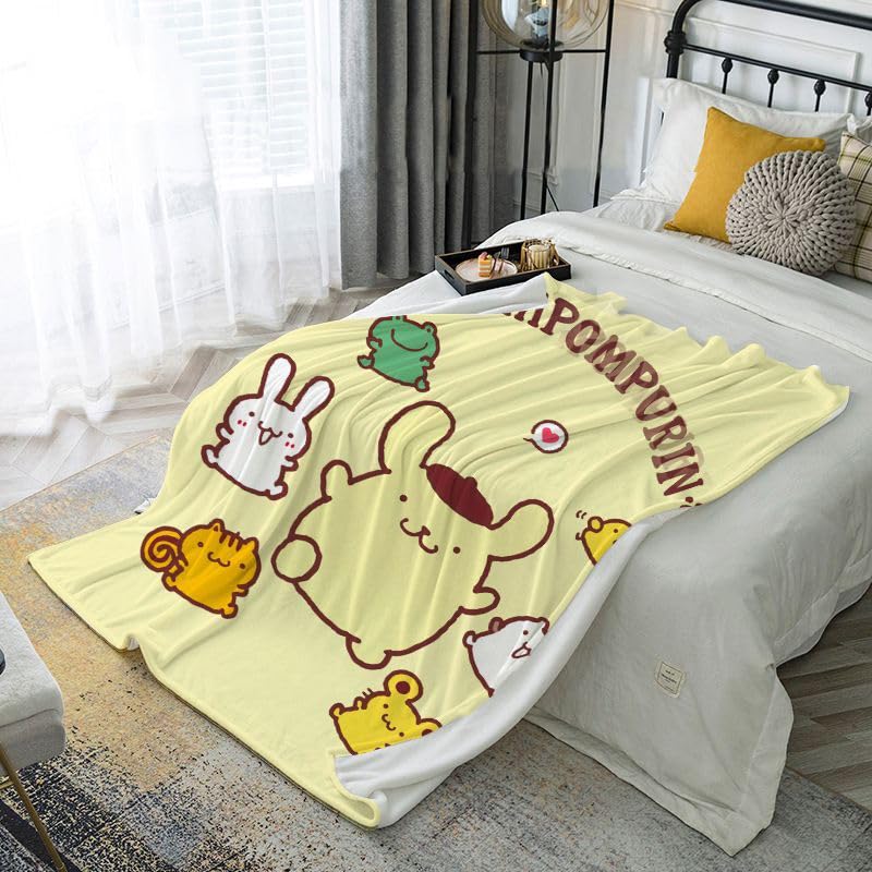 Amazon｜ポムポムプリン ブランケット 毛布 おしゃれ ガーゼケット
