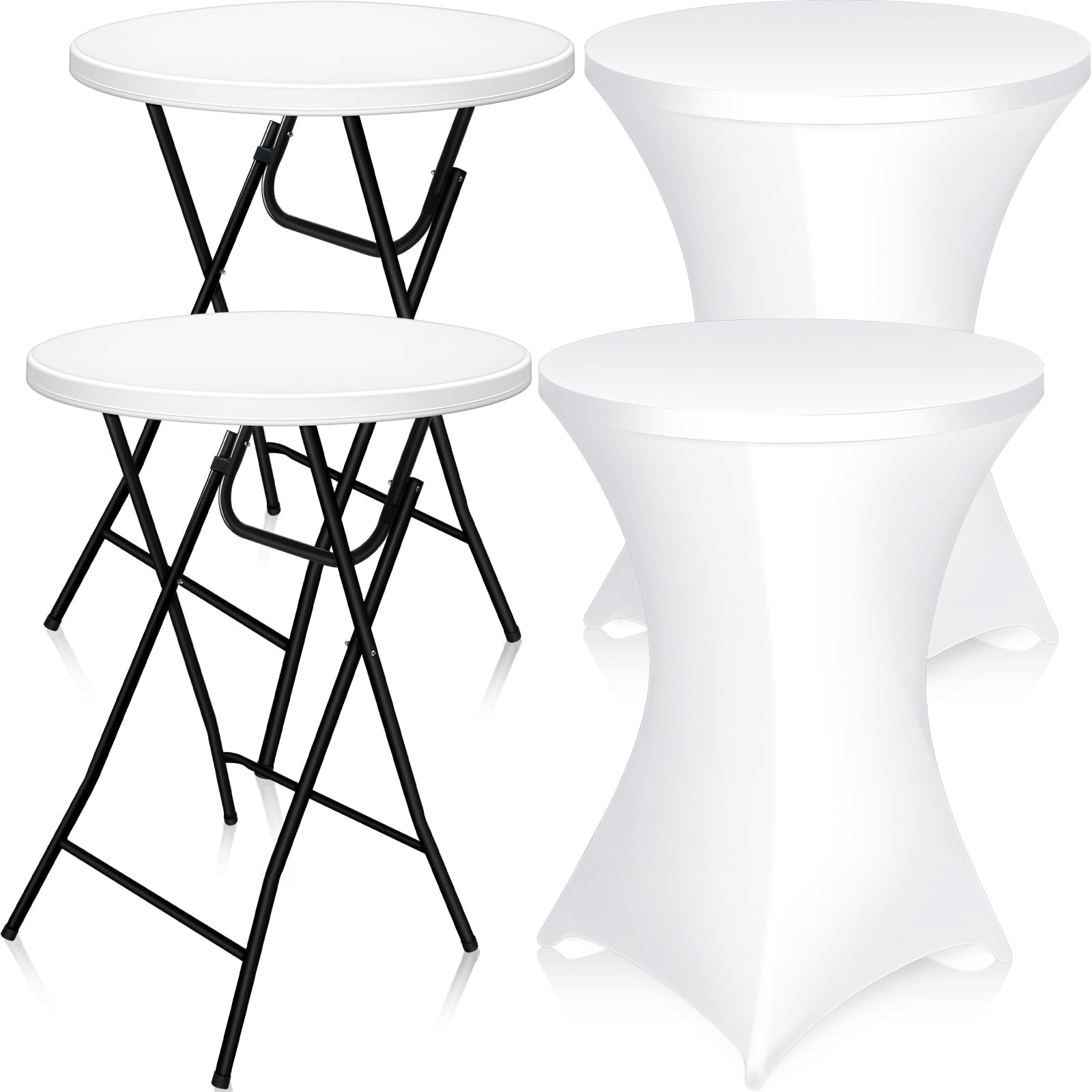 Amazon.com: Best Choice Products 32in Bar Height Folding Table, Round ...