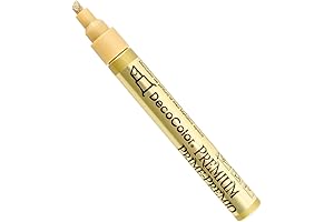 DecoColor Premium Chisel Paint Marker, Gold - Water-Proof Ink, Quick-Drying, Permanent &...