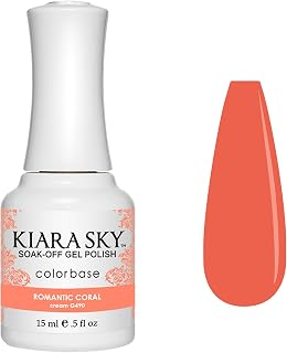 Kiara Sky Soak Off Gel Nail Polish 0.5 fl oz, ROMANTIC CORAL (G490)