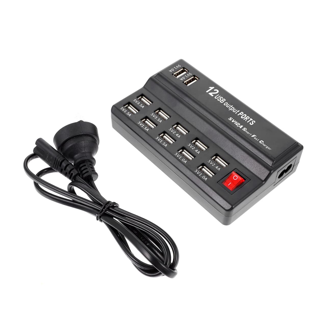Cargador USB multipuerto con adaptador de carga rápida contra esperas 8