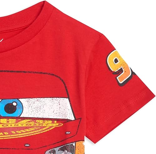 Miniatura 5 de Disney Pixar Cars Tow Mater Lightning McQueen - Paquete de 3 camisetas para bebés y niños grandes