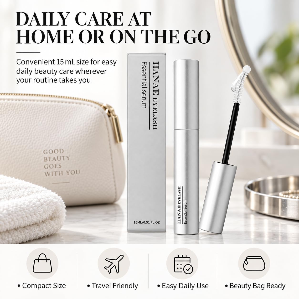 Hanae Eyelash Serum Korean for Fuller Lashes Daily Eyelash Care (1PCS)