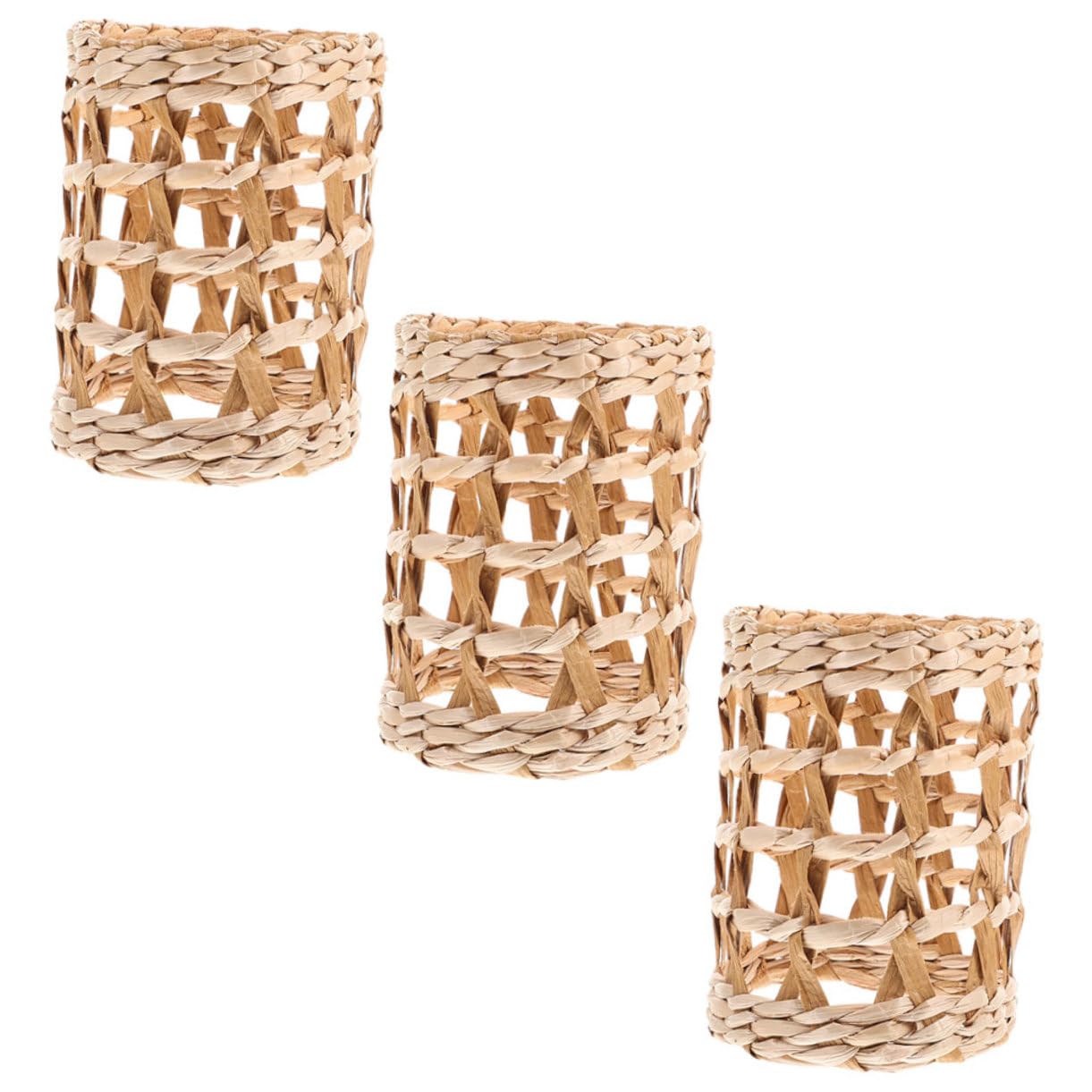Cabilock Fundas De Vaso Tejidas Mano Resistentes Al Calor Cubiertas Decorativas Para Vasos De Accesorio Práctico Y Estiloso Para Hogar 3 Piezas X 5