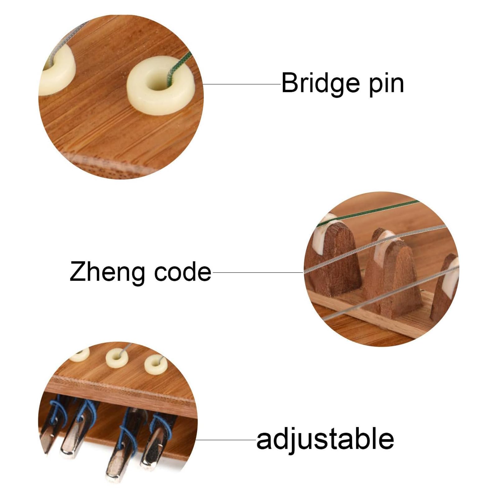 Guzheng Mini Zither, 5 String Banjo, Guzheng Finger Trainer with Accessories, 14 Strings, for Beginners, Adults, Children - Image 4