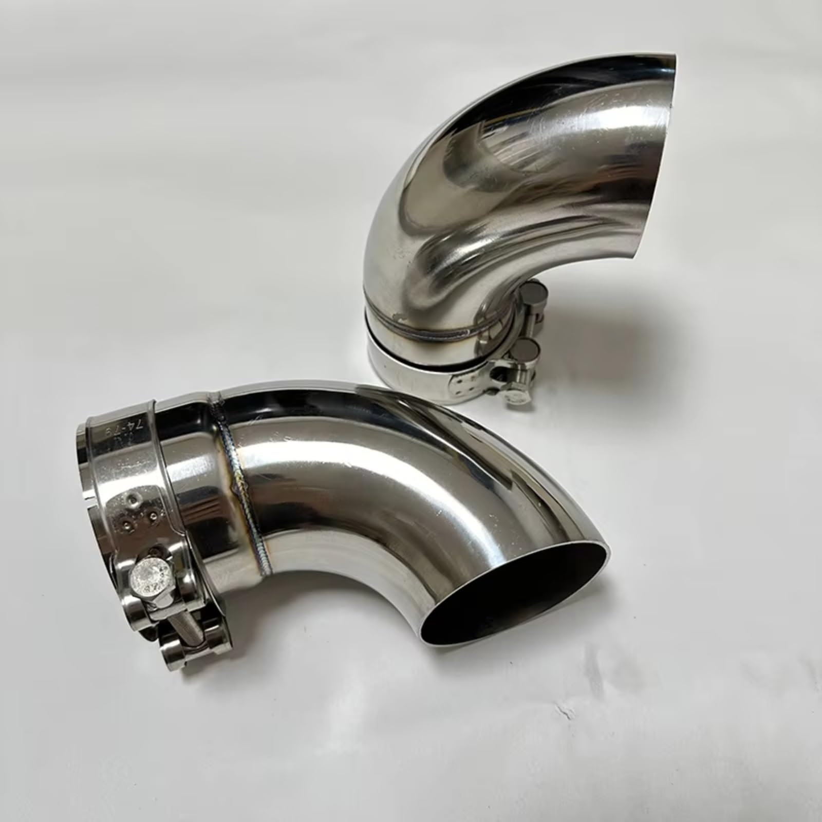 Tubo De Cola De Coche Repuestos Para Automóviles Supresor De Tubo Escape Conexión Codo Salida Acero Inoxidable Cola Tubo Escape(77mm)