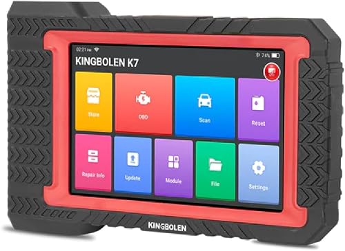 Kingbolen K7 Professional All System Diagnostic Tool, ECU Coding, Active Test, 28 Reset Functions, 7-inch HD Tablet, 2G+32G Memory, 3 Years Free Updates, Comprehensive Car Scanner for Mechanics