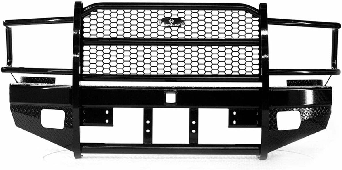 Ranch Hand Fbd105Blrs - Sport Series Full Width Black Front Winch Hd Bumper with Full Grille Guard