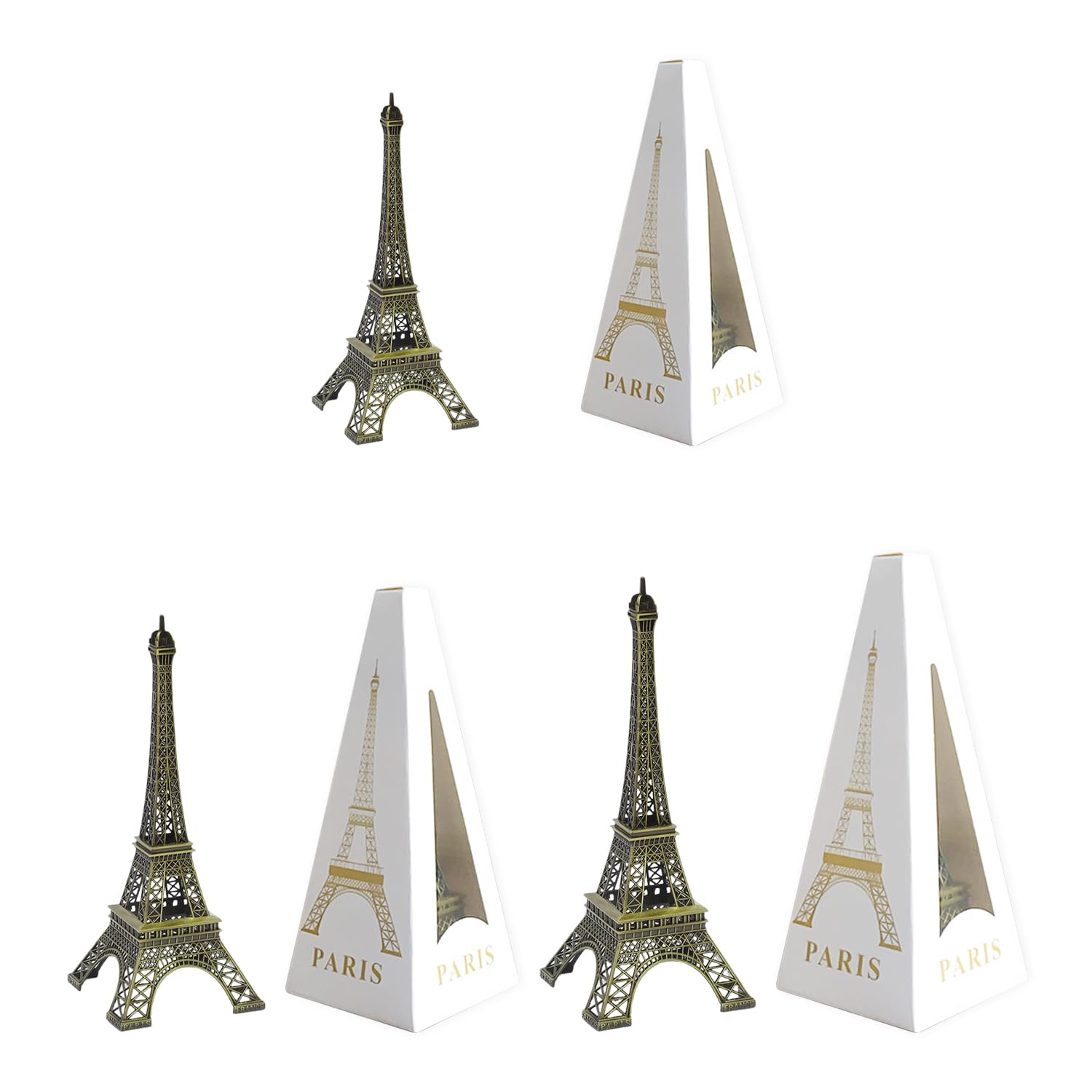 Ejufns Blue-Bronze 3 Eiffel Tower Models, Creative Decorative Ornaments, Vintage Metal Ornaments, Home Decoration, Travel Souvenirs, Creative Gifts.