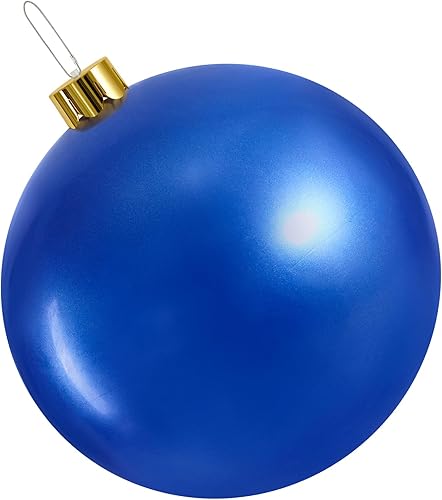 Adornos inflables de Navidad, adorno navideño de gran tamaño de 18" y 25", decoraciones de bolas de Navidad para interiores y exteriores, usar como