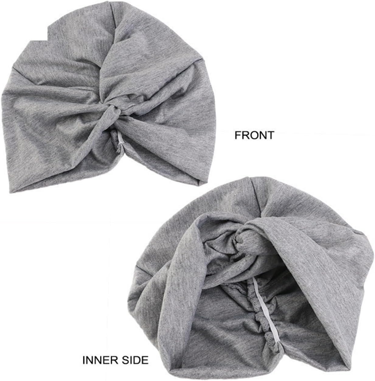 Women's Twisted Knot Turban Hat, Solid Color Stretchy Chemo Headwear, Soft Breathable Beanie Cap for Hair Loss, Head Wrap